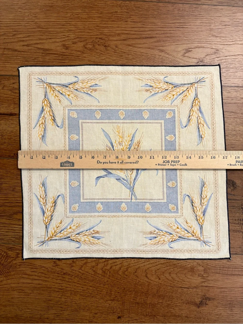 Vintage Wheat Sheaf Cotton Napkins Set of 6 French Country Farmhouse
